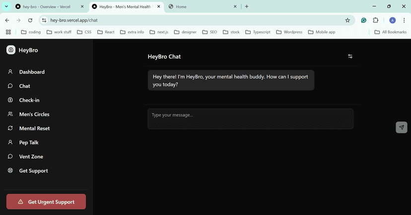 AI-powered chat interface.