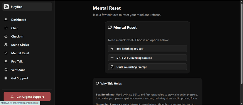 Mental reset and wellness tools.